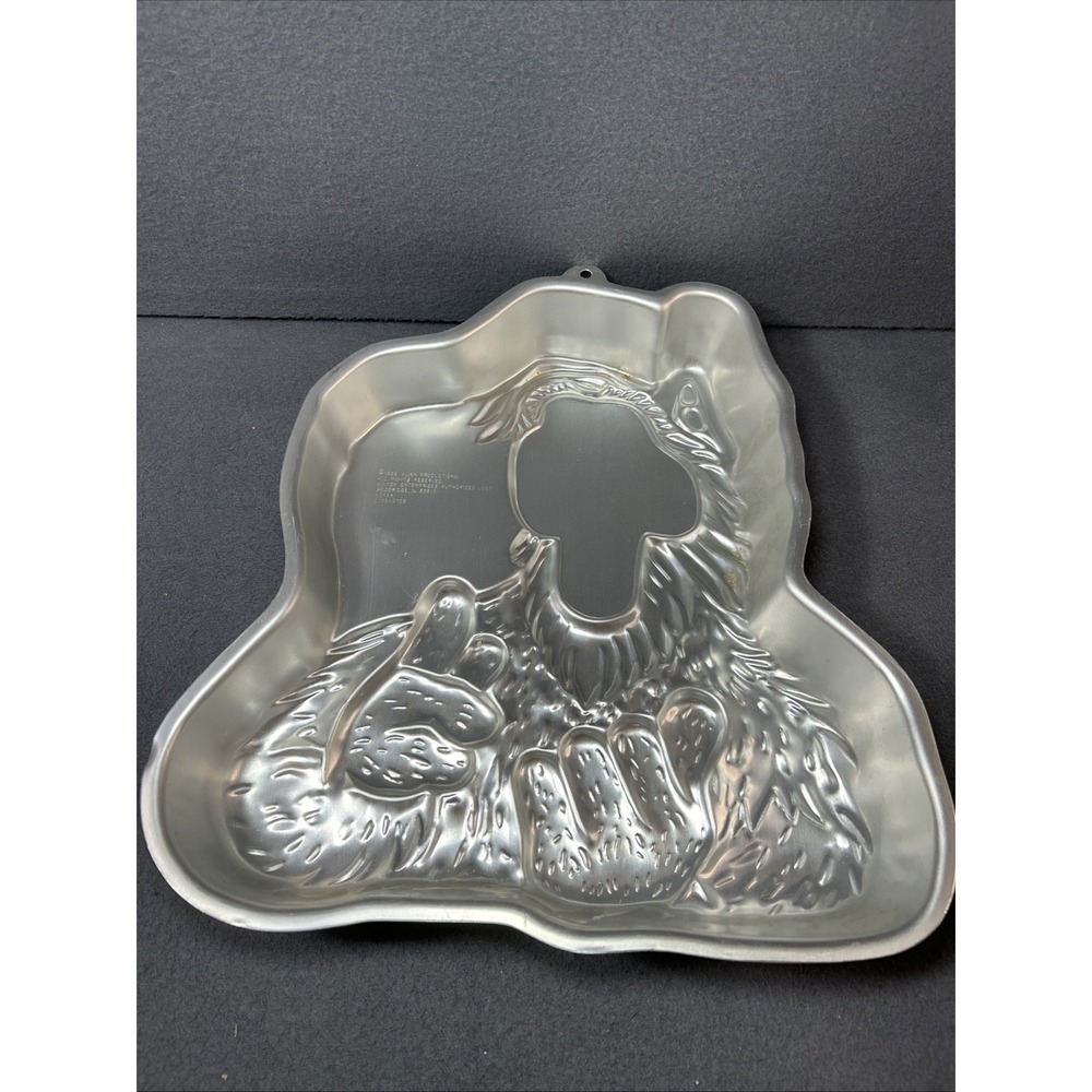 Vintage 1988 Wilton ALF Cake Pan Happy Birthday Kiddo Aluminum W/ Face & Liner - Picture 3 of 9